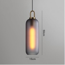 Подвесной светильник DLux Gauss цилиндр 15 D серый